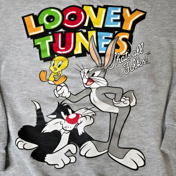 Looney Tunes Graphic Sweatshirt Junior Sz L (11-13) Bugs Bunny Sylvester Tweety - Picture 2 of 7